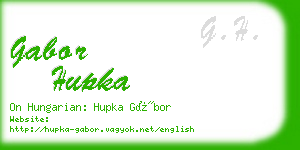 gabor hupka business card